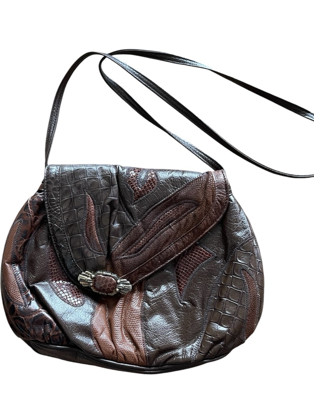 Fifth Avenue Vintage 90s Fifth Avenue Handbags Patchwork Leather Crossbody Bag